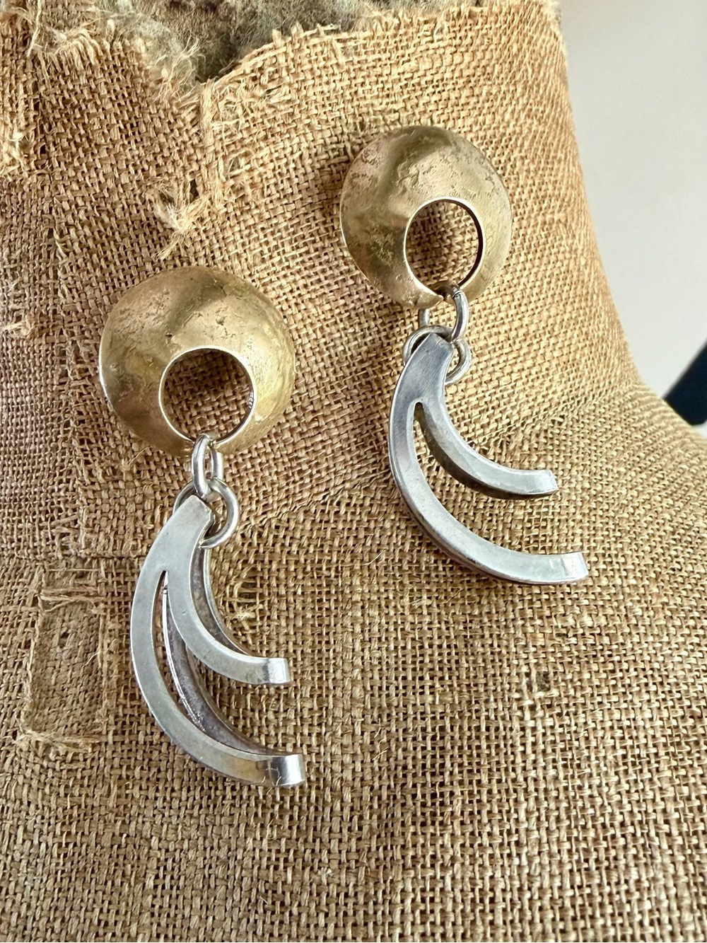 Marjorie Baer Two-toned Abstract earrings